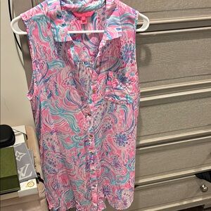 Lilly Pulitzer Pink and Blue cover up Women's
